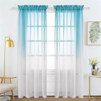 Blue Grey Gradient Sheer Tulle Curtain For Living Room Pastoral Rural Colorful Romatic Wedding Decor Bay Window Tende wp185c
Blue Grey Gradient Sheer Tulle Curtain For Living Room Pastoral Rural Colorful Romatic Wedding Decor Bay Window Tende wp185c