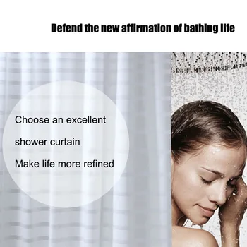 Hot White Stripe Waterproof Mildewproof Thicken Bathroom Curtain Large Mildew Resistan Curtain PLD
Hot White Stripe Waterproof Mildewproof Thicken Bathroom Curtain Large Mildew Resistan Curtain PLD