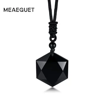 Black Obsidian Hexagram Necklace For Men Women Natural Stone Obsidian Star Pendant Lucky Love Charm Rope Chains Jewelry 
Black Obsidian Hexagram Necklace For Men Women Natural Stone Obsidian Star Pendant Lucky Love Charm Rope Chains Jewelry
