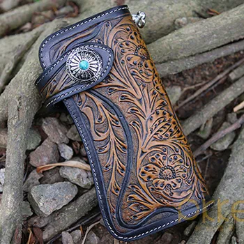 Men Women Storage With Chain Gift Multipurpose Artificial Cow Leather Long Button Open Handmade Japanese Carved Wallet Casual
Men Women Storage With Chain Gift Multipurpose Artificial Cow Leather Long Button Open Handmade Japanese Carved Wallet Casual