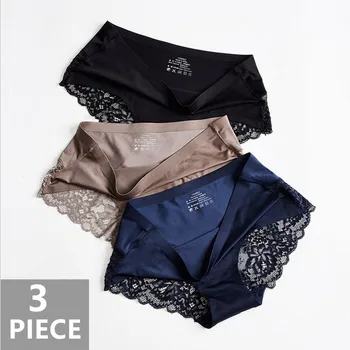 3 Pcs Ice Silk Seamless Panties For Woman Underwear Sexy Lace Briefs Solid Female Panty Hot Sale Underwear Women Sexy Lace XXL
3 Pcs Ice Silk Seamless Panties For Woman Underwear Sexy Lace Briefs Solid Female Panty Hot Sale Underwear Women Sexy Lace XXL