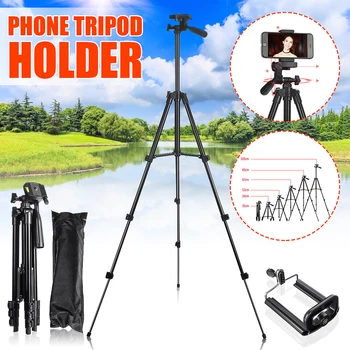 Aluminum DSLR Camera Tripod Stand Long Tripods Phone Holder Adjustable Tripod Stand Mount Holder Clip For Phone Camcorder Camera
Aluminum DSLR Camera Tripod Stand Long Tripods Phone Holder Adjustable Tripod Stand Mount Holder Clip For Phone Camcorder Camera