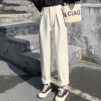 SHIJIA Simple Casual Solid Ladies Trousers High Waist Straight Jeans Pants Wide Leg Pants 2020 Spring Women Loose Denim Jeans
SHIJIA Simple Casual Solid Ladies Trousers High Waist Straight Jeans Pants Wide Leg Pants 2020 Spring Women Loose Denim Jeans
