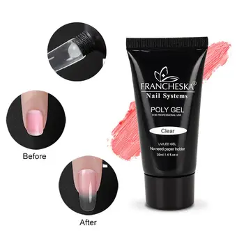 Professional Trendy Plastic Nail Phototherapy Gel Set Brush Set Manicure Extended Plastic Crystal UV Support Wholesale