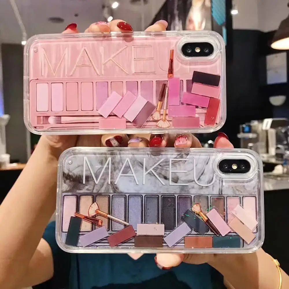 Eye Shadow Box Glitter Cover For iPhone Xs Max Case Dynamic Liquid Floating Cosmetic Makeup Brush Case For iPhone 7 8 Plus X XR
Eye Shadow Box Glitter Cover For iPhone Xs Max Case Dynamic Liquid Floating Cosmetic Makeup Brush Case For iPhone 7 8 Plus X XR