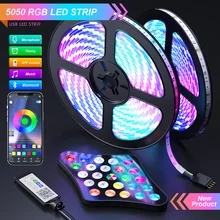 Bluetooth 5V USB Led Strip Lights RGB 1M-30M Led Light TV BackLight Room Decoration Led Tape Diode Flexible Ribbon
Bluetooth 5V USB Led Strip Lights RGB 1M-30M Led Light TV BackLight Room Decoration Led Tape Diode Flexible Ribbon