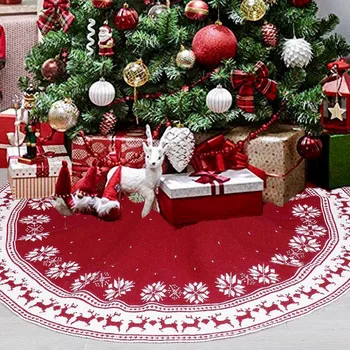 90/120cm Christmas Tree Skirts Snow Print Red Base Floor Mat Cover New Year Xmas Party Home Decoration Carpet Gift New Year
90/120cm Christmas Tree Skirts Snow Print Red Base Floor Mat Cover New Year Xmas Party Home Decoration Carpet Gift New Year