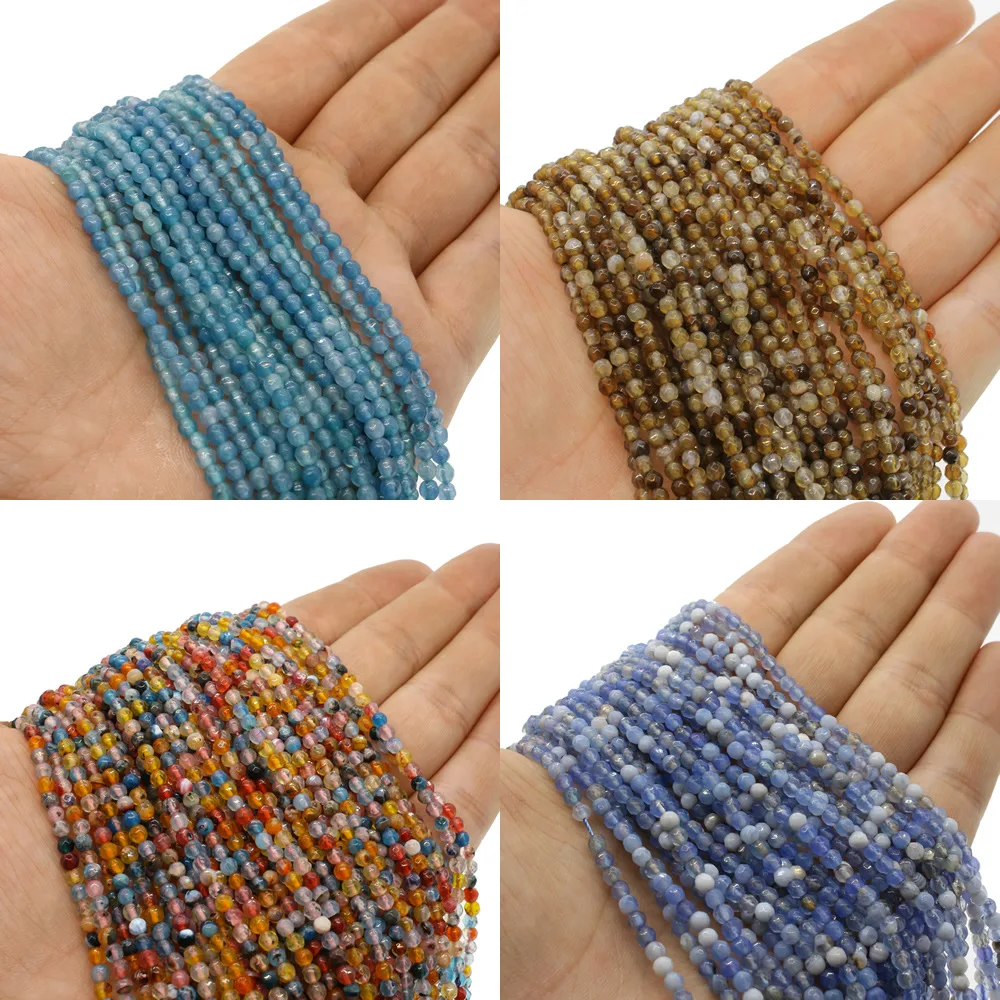 Natural stone faceted beads 3mm cut agate round beads Charm handmade DIY making Bracelets Necklaces Jewelry Accessories 16inches
Natural stone faceted beads 3mm cut agate round beads Charm handmade DIY making Bracelets Necklaces Jewelry Accessories 16inches