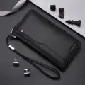 Мужской Длинный кошелек BISON DENIM, коричневый бумажник из натуральной кожи с RFID-блокировкой, отделение для монет и паспорта, модель W8226, 2019