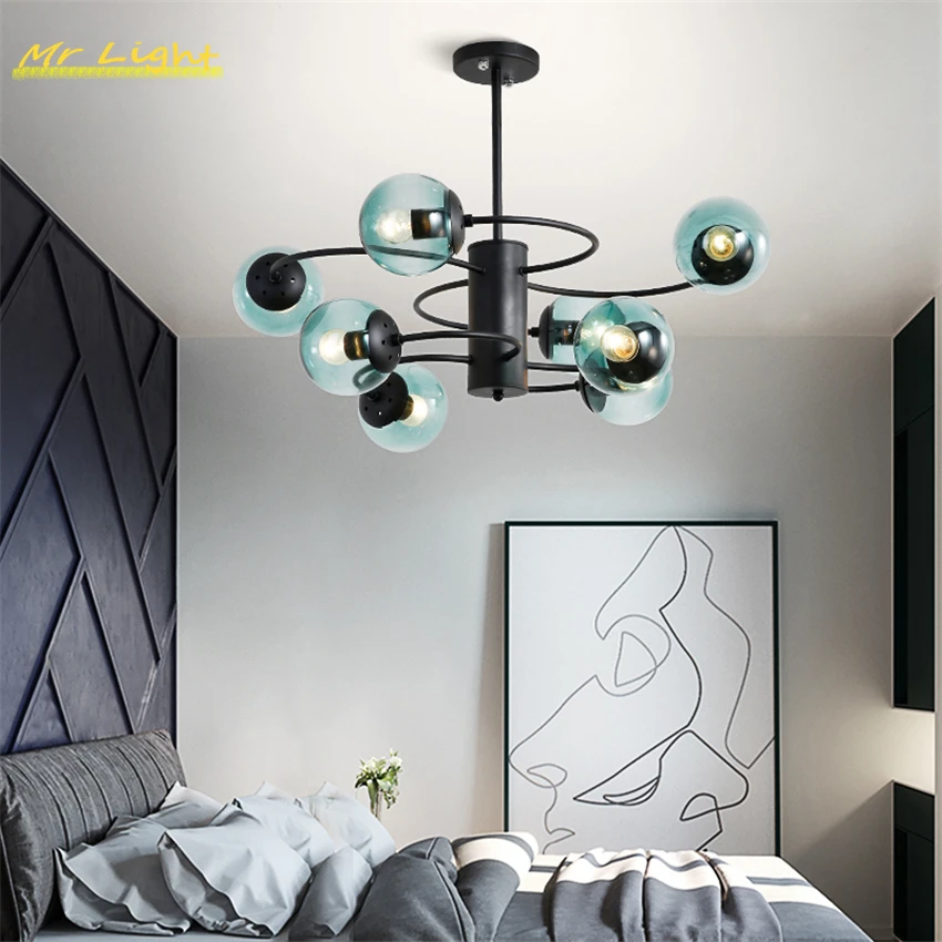 

Post-Modern Loft Led Glass Pendant Lights Lighting Hotel Living Room Restaurant Hanging Lamps Bedroom Pendant Lamp Light Fixture