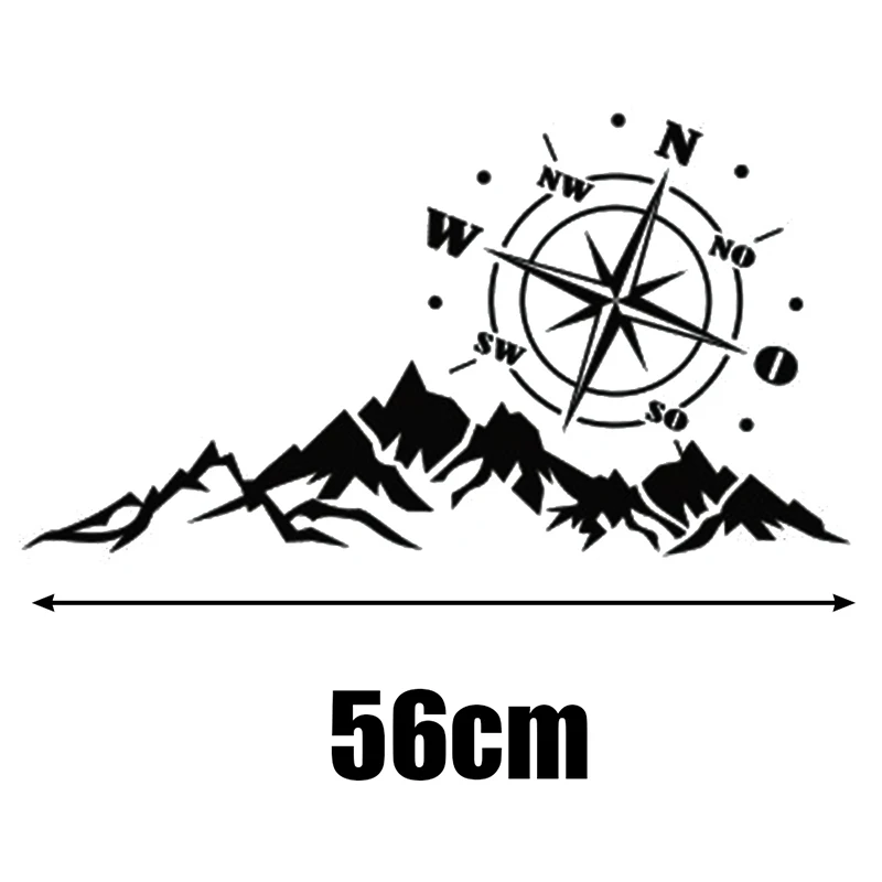 For Car-styling Decoration 1pc 56x30CM Car Landscape Compass Vinyl Sticker Decal Off Road SUV for Jeep Mayitr