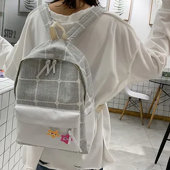 school bags for teenage girls Women's Fashion Simple Style Large Capacity Canvas Backpack Shoulder Bag rugzak vrouwen
school bags for teenage girls Women's Fashion Simple Style Large Capacity Canvas Backpack Shoulder Bag rugzak vrouwen