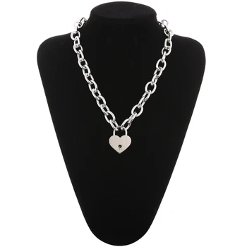 Key To My Heart Lock Necklace Pendants Grunge Aesthetic Padlock Chain On The Neck Collar Goth Egirl Y2k Jewelry Couple Gift 
Key To My Heart Lock Necklace Pendants Grunge Aesthetic Padlock Chain On The Neck Collar Goth Egirl Y2k Jewelry Couple Gift