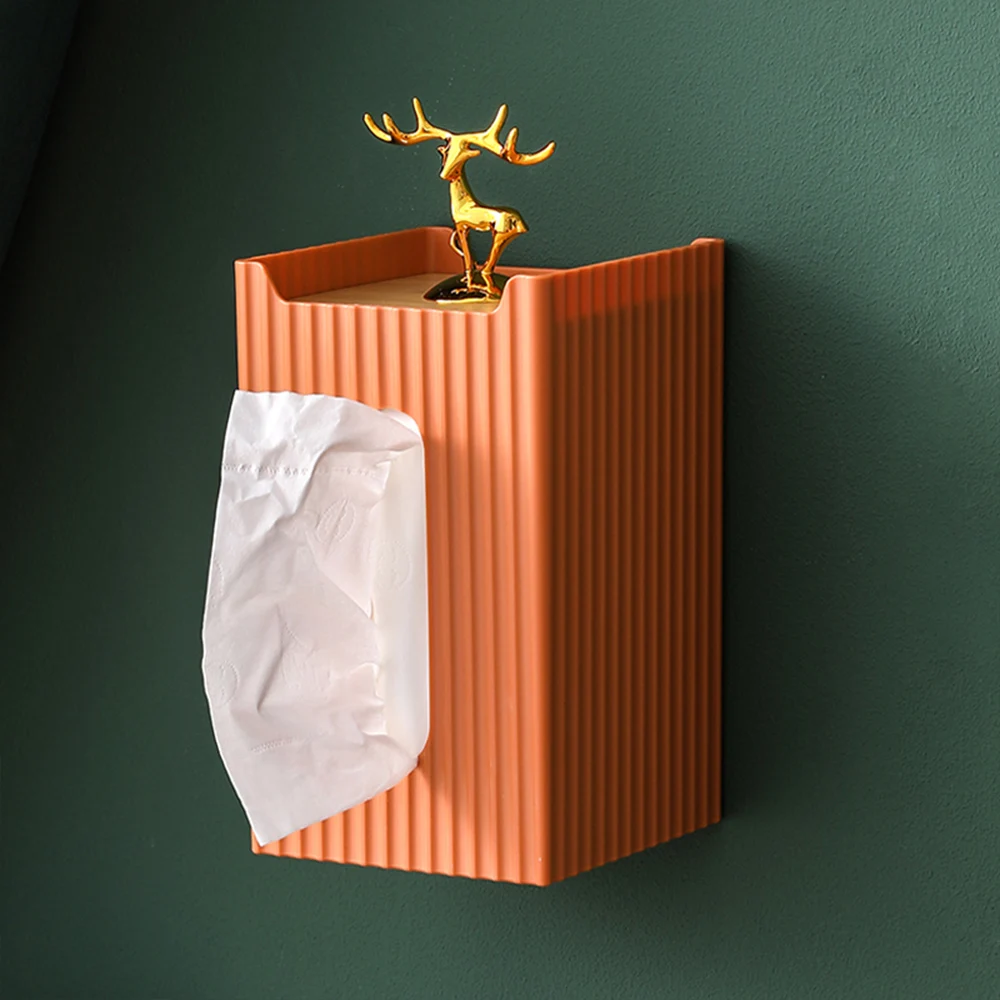 

Европейский золотистый дневной бумажный ящик, настенный диспенсер для бумаги, Роскошный домашний семейный контейнер для хранения, декор для ванной комнаты