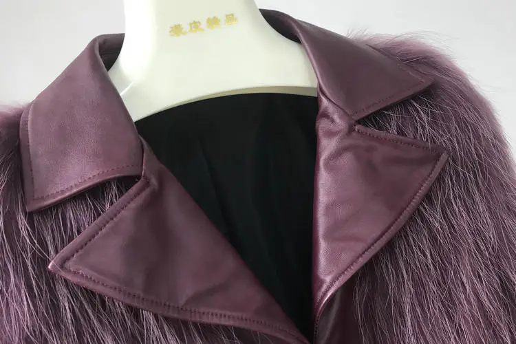 genuine leather jacket women's genuine raccoon fur coats (16)