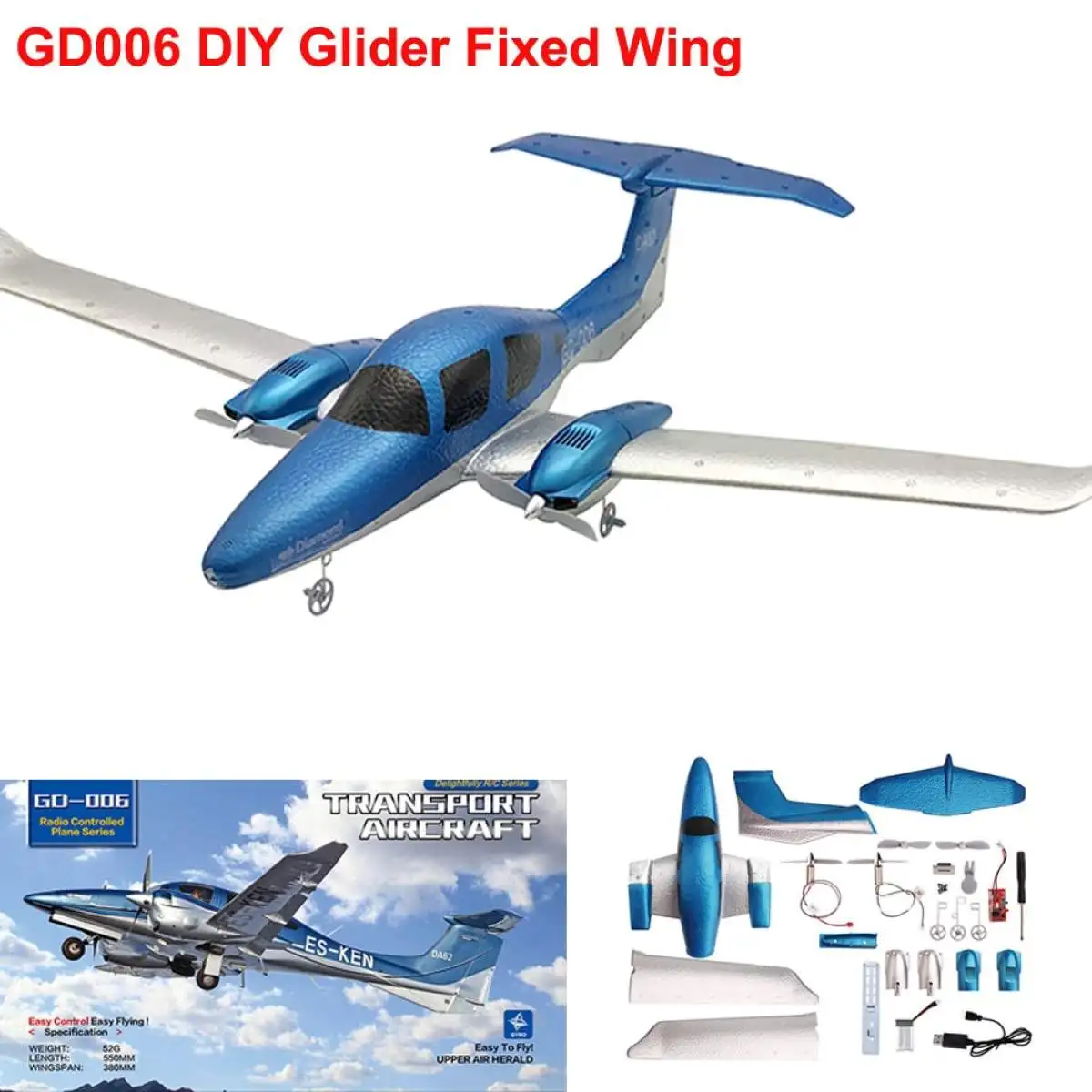 Assembled Glider Fixed-wing Remote Control Plane, Drop-resistant Foam Inserting Model Airplane, EPP Remote Control Gliding Toy
Assembled Glider Fixed-wing Remote Control Plane, Drop-resistant Foam Inserting Model Airplane, EPP Remote Control Gliding Toy
