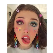 Geometric Woman Chain Earrings Rainbow Party Statement Colorful Personality Color Acrylic
Geometric Woman Chain Earrings Rainbow Party Statement Colorful Personality Color Acrylic