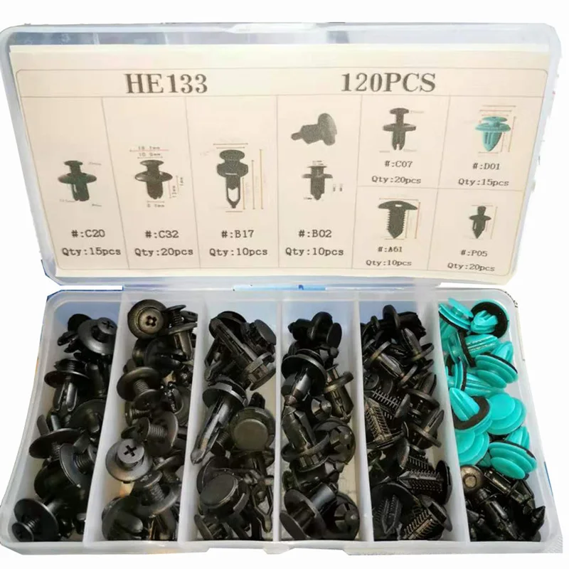 8 Size 120pcs Auto Fastener Clip Car Push Retainer Pin Rivet Bumper Door Trim Panel Retainer Mixed Fastener Kit Car Accessories
8 Size 120pcs Auto Fastener Clip Car Push Retainer Pin Rivet Bumper Door Trim Panel Retainer Mixed Fastener Kit Car Accessories