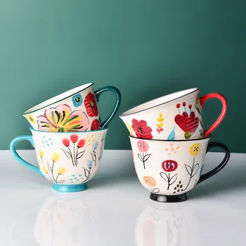 European Ins Vintage Hand-painted Ceramic Cup Creative Coffee Mug with Handgrip 350ml Large Capacity Breakfast Milk Mugs Teacups
European Ins Vintage Hand-painted Ceramic Cup Creative Coffee Mug with Handgrip 350ml Large Capacity Breakfast Milk Mugs Teacups