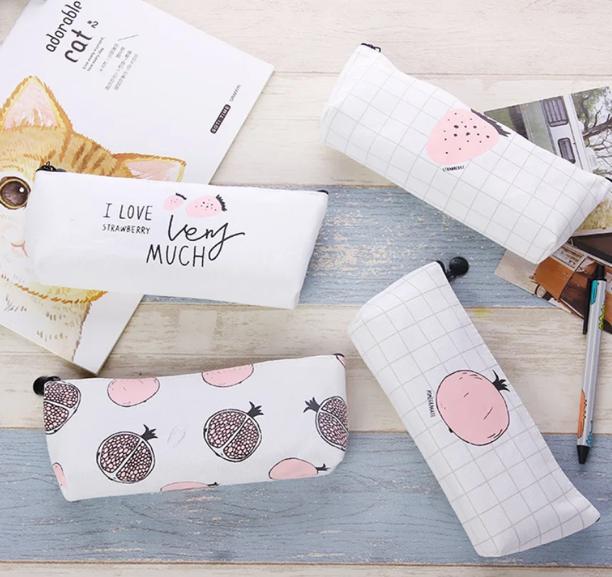 Small fresh large capacity canvas pencil case cute simple fruit creative student gift pencil case
Small fresh large capacity canvas pencil case cute simple fruit creative student gift pencil case