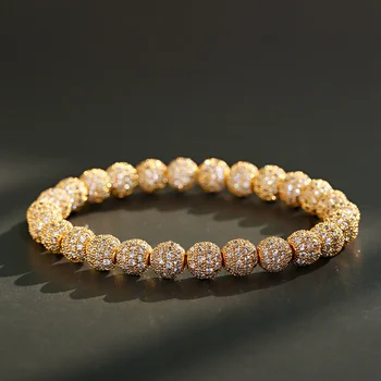 OIQUEI Top Quality White Zircon Disco Balls Charms Bracelet Men Handmade Luxury CZ Copper Beads Beaded Bracelets Hommes Pulseras
OIQUEI Top Quality White Zircon Disco Balls Charms Bracelet Men Handmade Luxury CZ Copper Beads Beaded Bracelets Hommes Pulseras