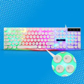 Glowing Keyboard with Round Keycaps for PC/Laptop Retro Gaming Backlit Keyboard for Computer Gamers
Glowing Keyboard with Round Keycaps for PC/Laptop Retro Gaming Backlit Keyboard for Computer Gamers