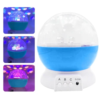 

BRELONG RGB LED Rotary Projector Starry Night Light Romantic Projection Light Moon Sky Romantic Night Light Novelty