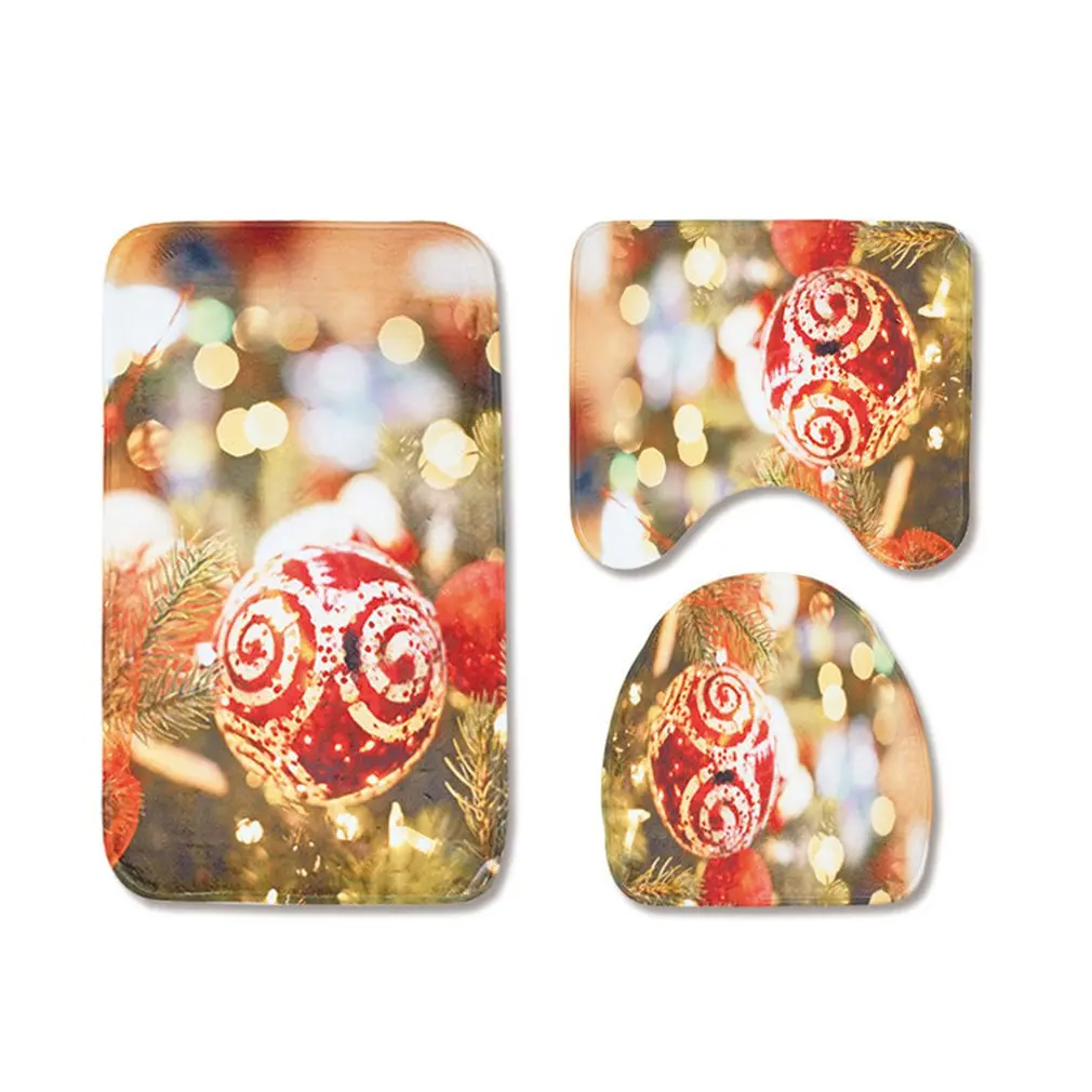 Toilet Mat Christmas Mat Non-slip Bathroom Mat Light Spot Christmas Ball Three-piece
Toilet Mat Christmas Mat Non-slip Bathroom Mat Light Spot Christmas Ball Three-piece