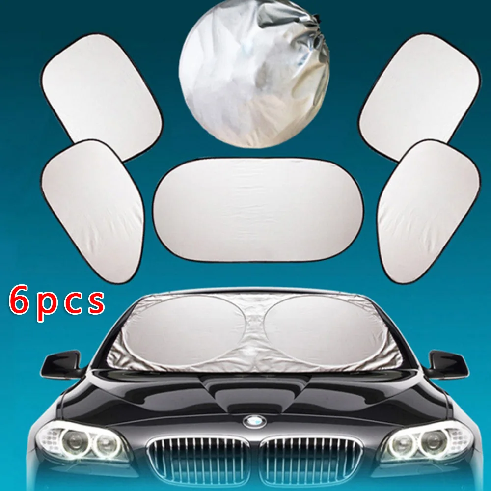 6pcs/Set Car Sunshade Sun Block Visor Side Front Rear Anti-UV Waterproof Breathable Summer Universal Accessories
6pcs/Set Car Sunshade Sun Block Visor Side Front Rear Anti-UV Waterproof Breathable Summer Universal Accessories