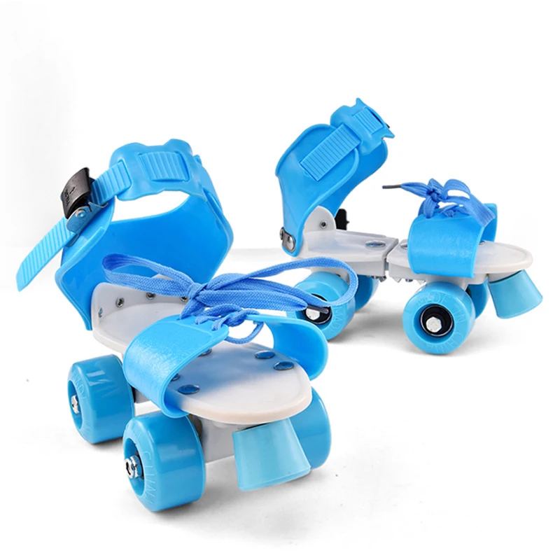 Фото Регулируемый Размеры детские роликовые коньки двухрядные 4 колеса Катание на