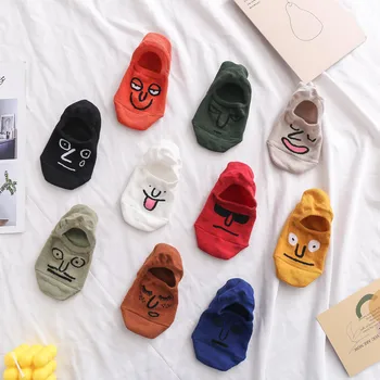 Sweet Woman Sock Ladies Thin Socks Smiling Face for Women Colorful Style No Show Sox Female Cotton Trendy Spring Summer Sokken 
Sweet Woman Sock Ladies Thin Socks Smiling Face for Women Colorful Style No Show Sox Female Cotton Trendy Spring Summer Sokken
