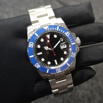 Aseptic Dial black 40mm Men's Watch Mechanical Automatic Stainless Steel Sapphire Glass 2813 Movement Ceramic Bezel 07
Aseptic Dial black 40mm Men's Watch Mechanical Automatic Stainless Steel Sapphire Glass 2813 Movement Ceramic Bezel 07