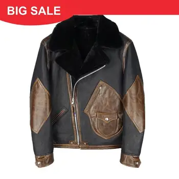 2020 Brown Men American Casual Style Shearling Coat Plus Size XXXXL Genuine Cowhide Winter Thick Warm Casual Shearling Jacket
2020 Brown Men American Casual Style Shearling Coat Plus Size XXXXL Genuine Cowhide Winter Thick Warm Casual Shearling Jacket
