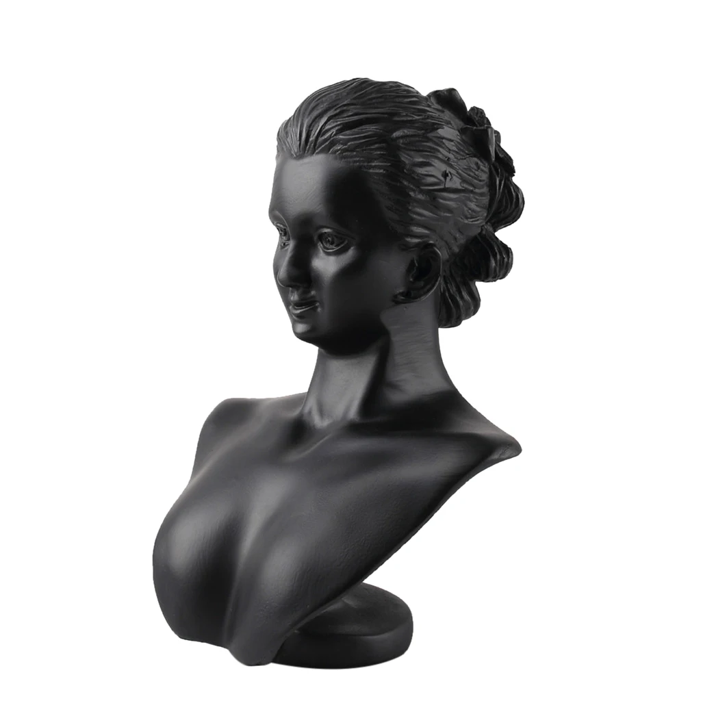 Black Prettyia Resin Mannequin Bust Jewelry Display Earrings Necklace Display Rack Earring Show Stand For Jewelry Store Black Prettyia Resin Mannequin Bust Jewelry Display Earrings Necklace Display Rack Earring Show Stand For Jewelry Store