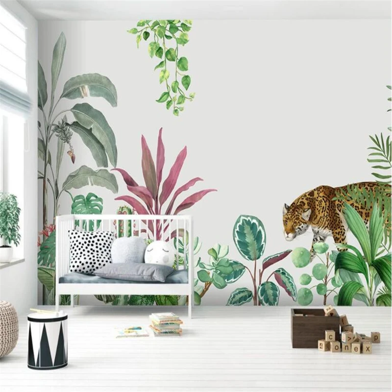 beibehang custom photo murals Tropical plant tiger wallpaper for living room background Home Decor wall paper bedroom decoration
beibehang custom photo murals Tropical plant tiger wallpaper for living room background Home Decor wall paper bedroom decoration