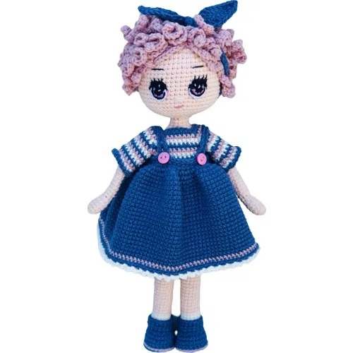 Aysun Star Konbul Amigurumi Mesh Toy Girl Doll 29 cm | Игрушки и хобби