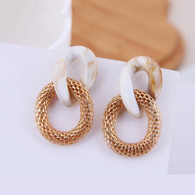 Boucles d'oreilles pendantes en résine acrylique pour femmes, carré de géométrie, boucle d'oreille en écaille de tortue, bijoux féminins à la mode, vente en gros, moins cher 1