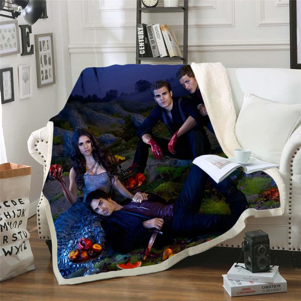 The Vampire Diaries 3d printed fleece blanket for Beds Hiking Picnic Thick Quilt Bedspread Sherpa Throw Blanket style-8
The Vampire Diaries 3d printed fleece blanket for Beds Hiking Picnic Thick Quilt Bedspread Sherpa Throw Blanket style-8