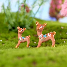 2018 1 Buah Selamat Hari Natal Rusa Rusa Santa Claus Model Kecil Patung Figurine Kerajinan Gambar Ornamen Miniatur(China)