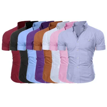 Men's Luxury Business Shirt New Plus Size Summer Solid Short Sleeve Slim Fit Buttons рубашка Spring Casual camisa masculina YL5
Men's Luxury Business Shirt New Plus Size Summer Solid Short Sleeve Slim Fit Buttons рубашка Spring Casual camisa masculina YL5
