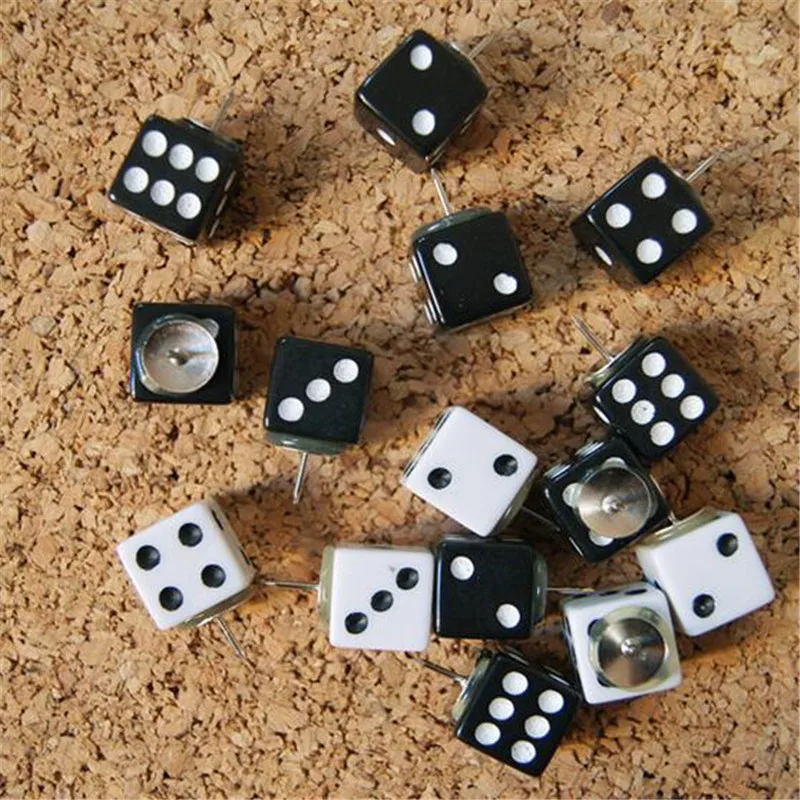 15pcs Dice Plastic Push Pins Thumbtacks Black White Map Pushpins Tack Pin for Cork Board Decorative Diy Photo Wall Painting
15pcs Dice Plastic Push Pins Thumbtacks Black White Map Pushpins Tack Pin for Cork Board Decorative Diy Photo Wall Painting