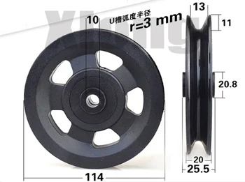 2pcs 10*114*19.5mm 6203 Bearing Plastic Coated Pulley Wire Rope Crossing Guide Wheel Hanging Wheel Sports Equipment Roller
2pcs 10*114*19.5mm 6203 Bearing Plastic Coated Pulley Wire Rope Crossing Guide Wheel Hanging Wheel Sports Equipment Roller