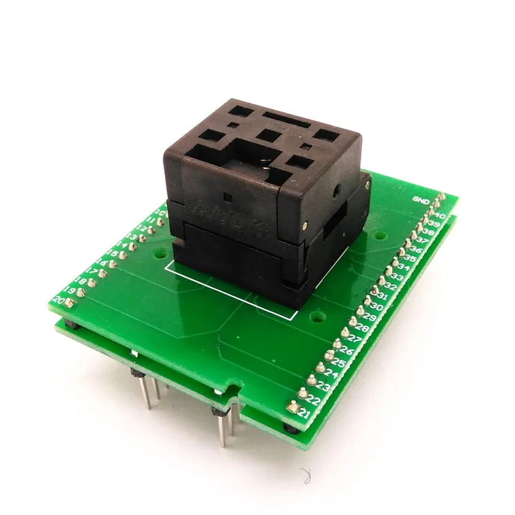 QFN40 MLF40 Programming Socket IC550-0404-012-G IC Test Socket Pitch 0.5mm Clamshell Chip Size 6*6 Flash Adapter SMT Test Socket
QFN40 MLF40 Programming Socket IC550-0404-012-G IC Test Socket Pitch 0.5mm Clamshell Chip Size 6*6 Flash Adapter SMT Test Socket