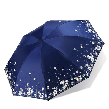 Print Flower Three-folding Umbrellas Female Folding Umbrella Sunny and Rainy Wind Umbrella Blue Resistant Waterproof B65
Print Flower Three-folding Umbrellas Female Folding Umbrella Sunny and Rainy Wind Umbrella Blue Resistant Waterproof B65