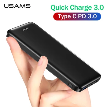 10000mAh Power Bank,USAMS Quick Charge 3.0 Type C PD 3A Fast Charging Power Bank Portable External Battery for Xiaomi iPhone AF
10000mAh Power Bank,USAMS Quick Charge 3.0 Type C PD 3A Fast Charging Power Bank Portable External Battery for Xiaomi iPhone AF