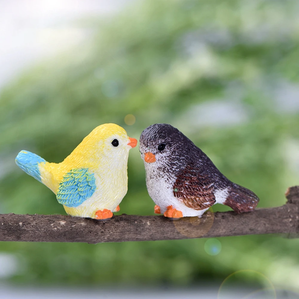 4 Pcs/set Resin Home Ornament Cute Little Birds Animal Model Figurine Glass Decor Miniature Craft Garden DIY Accessories 4 Pcs/set Resin Home Ornament Cute Little Birds Animal Model Figurine Glass Decor Miniature Craft Garden DIY Accessories
