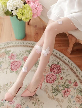 Women Ladies Girls Mesh Stockings Fall Tights Embroidery Butterfly Pearls See-Through Accessory All Seasons 
Women Ladies Girls Mesh Stockings Fall Tights Embroidery Butterfly Pearls See-Through Accessory All Seasons