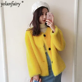 Real Fur Coat Women Winter Warm Sheep Fur Jacket Sheep Shearling Coat Short Wool Overcoat Abrigos Mujer Invierno 2020 8190 YY603
Real Fur Coat Women Winter Warm Sheep Fur Jacket Sheep Shearling Coat Short Wool Overcoat Abrigos Mujer Invierno 2020 8190 YY603