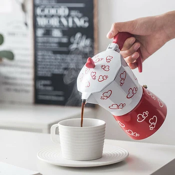3/6 Cups 150ml/300ml Italian Moka Espresso Coffee Maker Percolator Stove Top Pot Aluminum Mocha Pot
3/6 Cups 150ml/300ml Italian Moka Espresso Coffee Maker Percolator Stove Top Pot Aluminum Mocha Pot