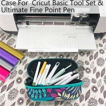 

Portable Tools Pens Storage Bag for Cricut Basic Tool Set & Ultimate Fine Point Pen Protective Case Double Zipper Carrying Bag
